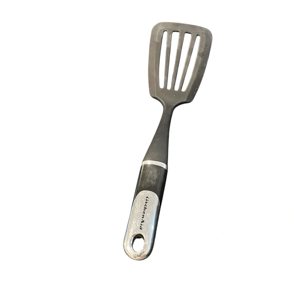 KitchenAid Black Nylon Slotted Turner Spatula vintage retro